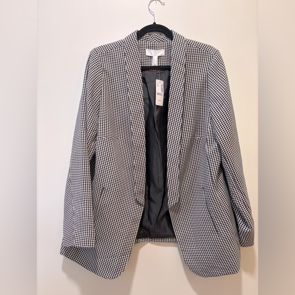 Classic Black and White Houndstooth Women's Blazer - Additionnelle - US16